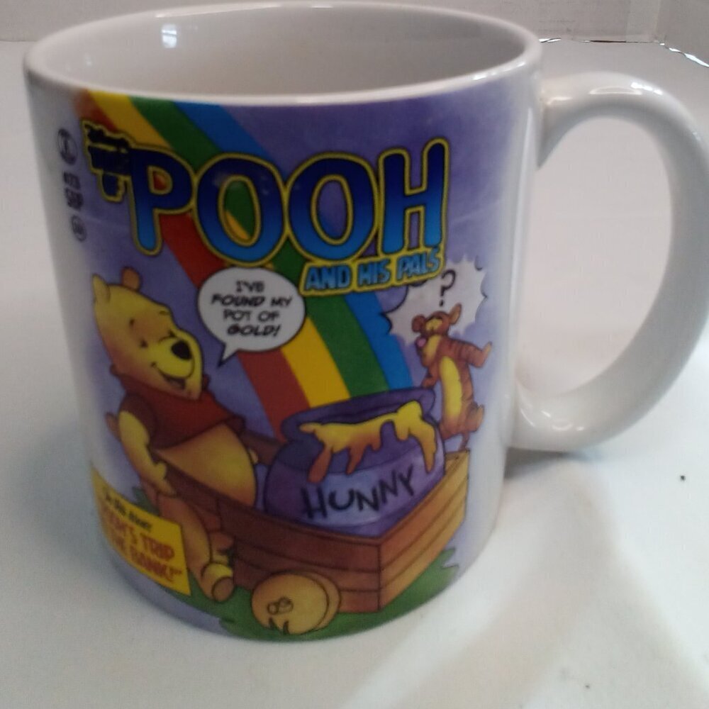 Disney Store Pooh And His Pals Mug Poohs Trip To The Bank Large Coffee Cup